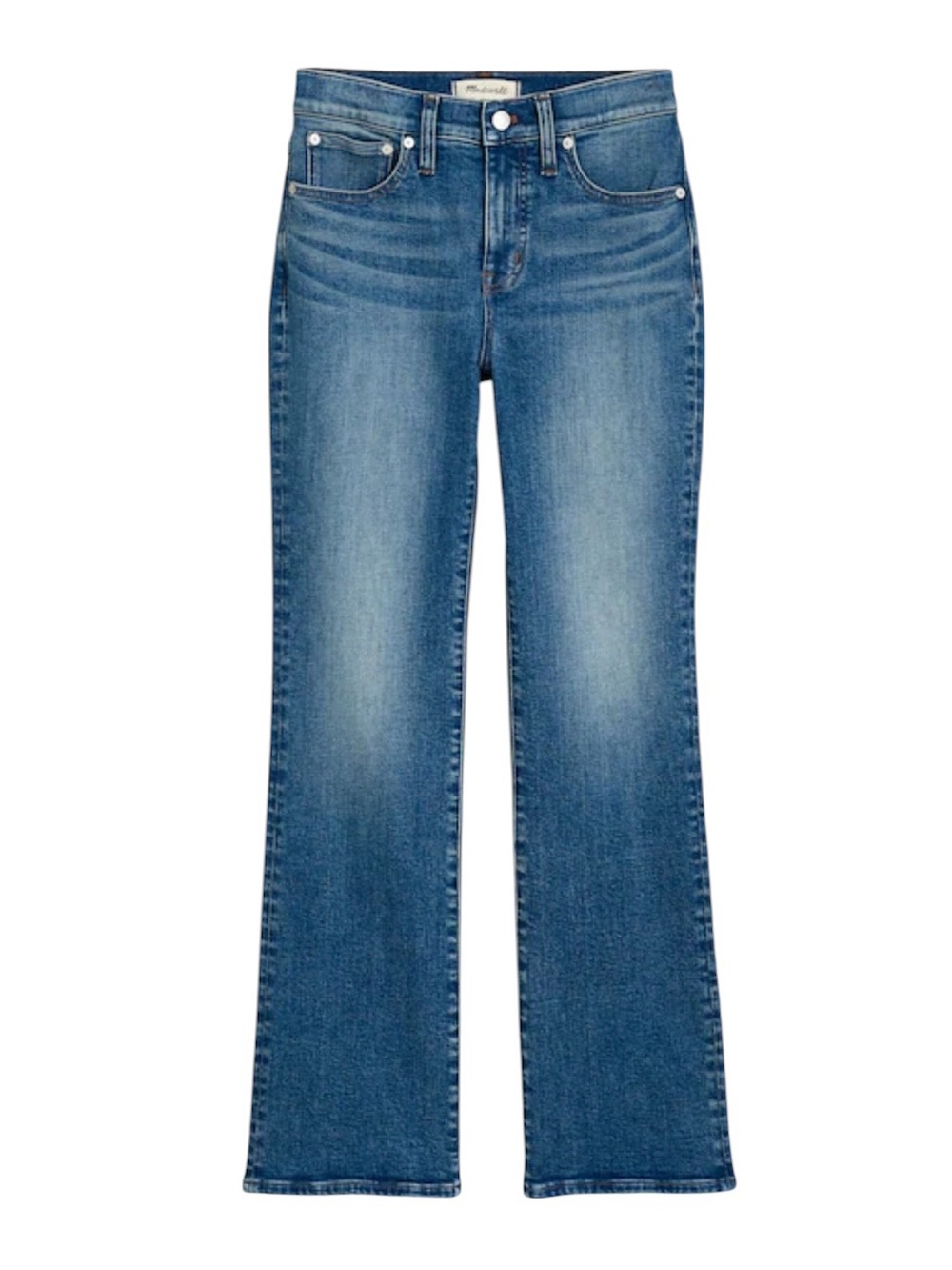 Madewell Tall Kick Out Crop Jeans Oneida Wash Super Stretch Size 28T
